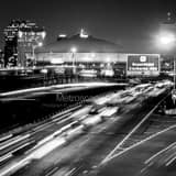 New Orleans Skyline And Superdome Black and White Square New Orleans Skyline And Superdome black and white