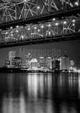 New Orleans Skyline Black and White Vertical New Orleans Skyline black and white