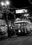 New Orleans Trolly Canal Street Black and White Vertical New Orleans Trolly Canal Street black and white