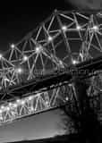 Ponchartrain Expressway Bridges Black and White Vertical Ponchartrain Expressway Bridges black and white