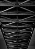 Under Ponchartrain Expressway Bridge Black and White Vertical Under Ponchartrain Expressway Bridge black and white