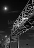 Westbank Expressway Bridge Black and White Vertical Westbank Expressway Bridge black and white