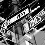 42nd Street Times Square Black and White Square 42nd Street Times Square black and white