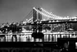 Manhattan Bridge Over East River Black and White Horizontal Manhattan Bridge Over East River black and white