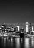 New York City Skyline From Brooklyn Black and White Vertical New York City Skyline From Brooklyn black and white