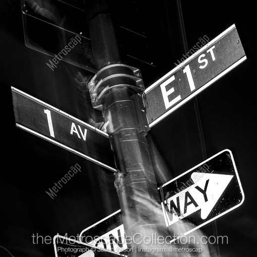 Matte Black MDF Framed Black and White New York City Photograph: The Nexus of the Universe in a Square Matte Black MDF Frame