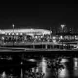 Old Yankee Stadium Black and White Square Old Yankee Stadium black and white