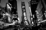 Times Square Cityscape Dusk Black and White Horizontal Times Square Cityscape Dusk black and white