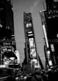 Times Square Cityscape Dusk Black and White Vertical Times Square Cityscape Dusk black and white