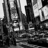 Times Square Traffic Jam Rush Hour Black and White Square Times Square Traffic Jam Rush Hour black and white