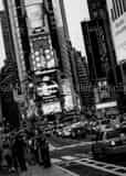 Times Square Traffic Jam Rush Hour Black and White Vertical Times Square Traffic Jam Rush Hour black and white