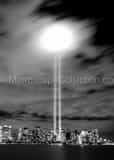 Tribute In Lights 911 Lower Manhattan Black and White Vertical Tribute In Lights 911 Lower Manhattan black and white