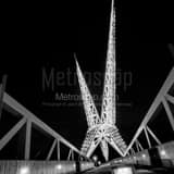 Okc Skydance Bridge Black and White Square Okc Skydance Bridge black and white