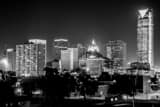 The Oklahoma City Skyline at Night black and white Pictures Horizontal The Oklahoma City Skyline at Night black and white Pictures