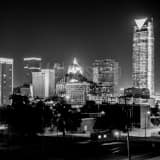 The Oklahoma City Skyline at Night black and white Pictures Square The Oklahoma City Skyline at Night black and white Pictures