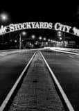 Okc Stockyards City Black and White Vertical Okc Stockyards City black and white