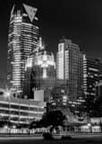 Oklahoma City Skyline Black and White Vertical Oklahoma City Skyline black and white
