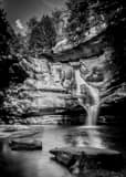 Cedar Falls Hocking Hills Black and White Vertical Cedar Falls Hocking Hills black and white