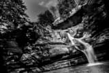 Cedar Falls Old Mans Cave Black and White Horizontal Cedar Falls Old Mans Cave black and white