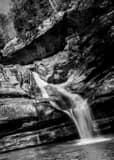 Cedar Falls Old Mans Cave Black and White Vertical Cedar Falls Old Mans Cave black and white