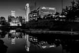 Omaha Skyline Gene Leahy Mall Black and White Horizontal Omaha Skyline Gene Leahy Mall black and white
