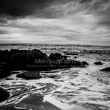 Low Tide On The Oregon Coast Black and White Square Low Tide On The Oregon Coast black and white