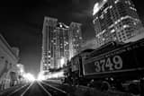Church Street Station Train Black and White Horizontal Church Street Station Train black and white