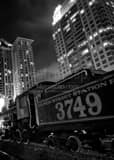 Church Street Station Train Black and White Vertical Church Street Station Train black and white