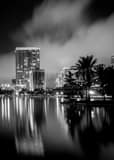Downtown Orlando Florida Black and White Vertical Downtown Orlando Florida black and white