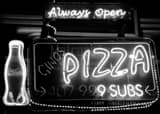 Ginos Pizza And Subs Black and White Horizontal Ginos Pizza And Subs black and white