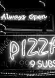 Ginos Pizza And Subs Black and White Vertical Ginos Pizza And Subs black and white