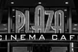 Plaza Cinema Cafe Black and White Horizontal Plaza Cinema Cafe black and white