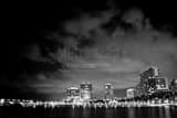 Downtown West Palm Beach City Skyline Black and White Horizontal Downtown West Palm Beach City Skyline black and white