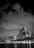 Downtown West Palm Beach City Skyline Black and White Vertical Downtown West Palm Beach City Skyline black and white
