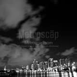 West Palm Beach Skyline Intercoastal Waterway Black and White Square West Palm Beach Skyline Intercoastal Waterway black and white