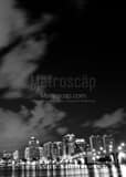 West Palm Beach Skyline Intercoastal Waterway Black and White Vertical West Palm Beach Skyline Intercoastal Waterway black and white