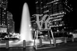LOVE Sculpture In Love Park Black and White Horizontal LOVE Sculpture In Love Park black and white