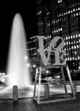 LOVE Sculpture In Love Park Black and White Vertical LOVE Sculpture In Love Park black and white