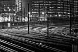 Amtrak Tracks 30th Street Station Black and White Horizontal Amtrak Tracks 30th Street Station black and white