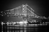 Ben Franklin Bridge Black and White Horizontal Ben Franklin Bridge black and white