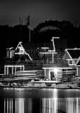 Boathouse Row Black and White Vertical Boathouse Row black and white