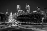 Downtown Philadelphia Skyline Black and White Horizontal Downtown Philadelphia Skyline black and white