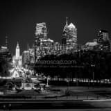 Downtown Philadelphia Skyline Black and White Square Downtown Philadelphia Skyline black and white