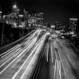 I76 Through Downtown Philadelphia Black and White Square I76 Through Downtown Philadelphia black and white