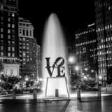 Love Sculpture Black and White Square Love Sculpture black and white
