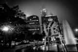 Love Sculpture With Comcast Tower Black and White Horizontal Love Sculpture With Comcast Tower black and white