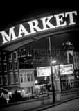 Market Street Sign Black and White Vertical Market Street Sign black and white