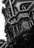 Philadelphia City Hall Architecture Detail Black and White Vertical Philadelphia City Hall Architecture Detail black and white