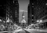 Philadelphia City Hall From Broad Street Black and White Horizontal Philadelphia City Hall From Broad Street black and white