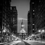 Philadelphia City Hall From Broad Street Black and White Square Philadelphia City Hall From Broad Street black and white